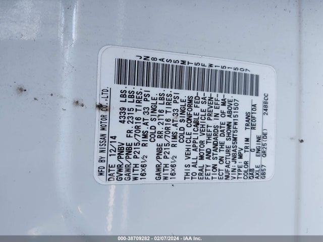 Nissan Rogue 2015 JN8AS5MT5FW151507 Image 25