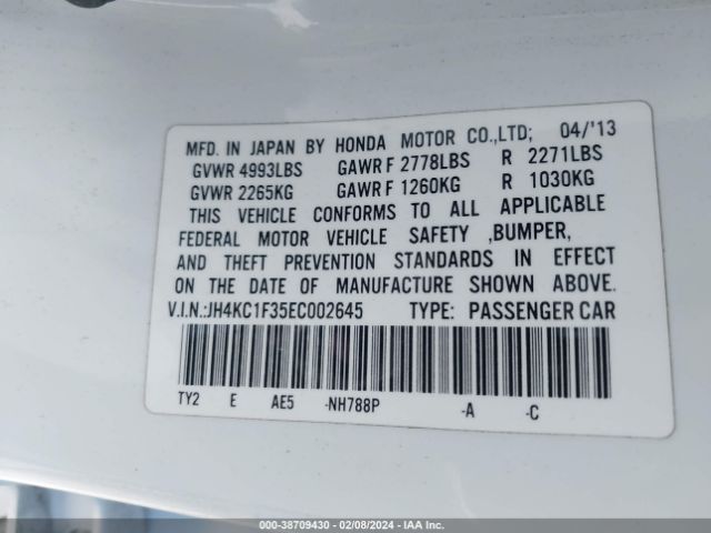 JH4KC1F35EC002645 Acura RLX