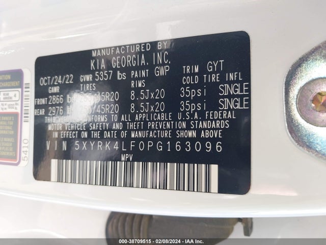 KIA SORENTO SX 2023 5XYRK4LF0PG163096 Image 9