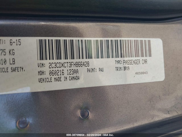 Dodge CHARGER R/T 2015 2C3CDXCT3FH866428 Image 9