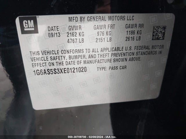 Cadillac Cts Performance 2014 1G6AS5S3XE0121020 Image 9