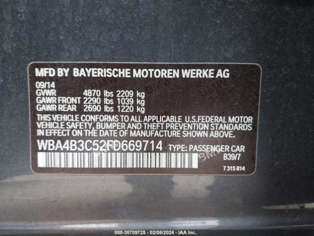 WBA4B3C52FD669714 BMW 435i Gran Coupe Xdrive