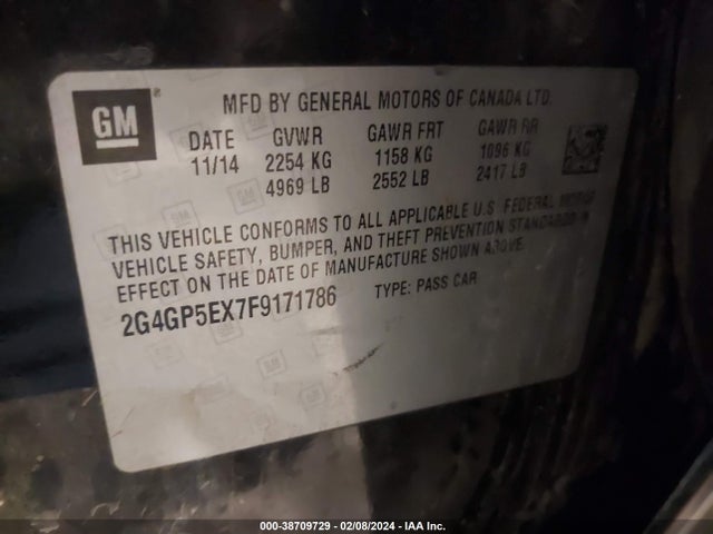 Buick Regal Turbo Premium I 2015 2G4GP5EX7F9171786 Image 9