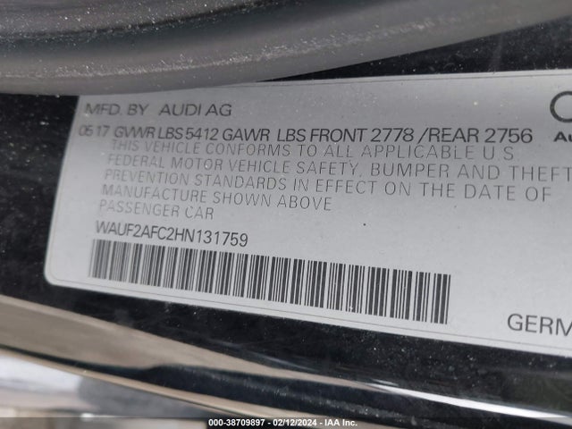 WAUF2AFC2HN131759 Audi A6 3.0t Premium Plus