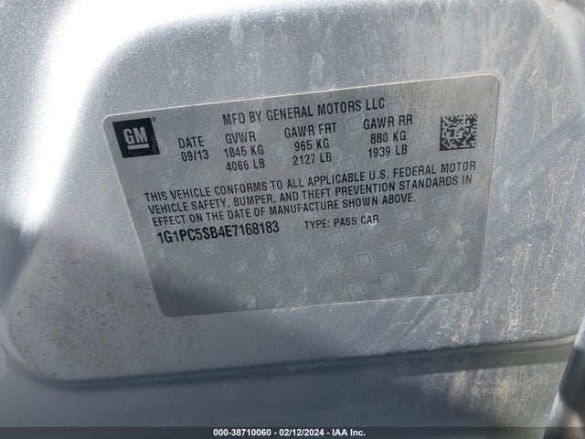 Chevrolet Cruze 1lt Auto 2014 1G1PC5SB4E7168183 Image 9