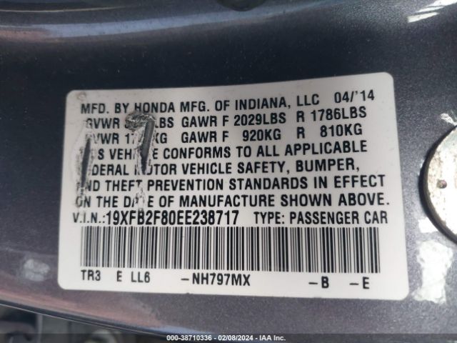 19XFB2F80EE238717 Honda CIVIC EX