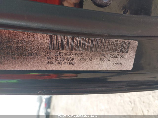 Dodge Challenger Sxt 2014 2C3CDYAG9EH196376 Image 9