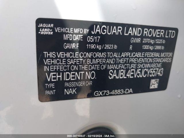 SAJBL4EV5JCY55743 Jaguar Xf 35t R-sport