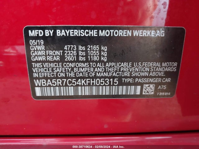 WBA5R7C54KFH05315 BMW 330i Xdrive