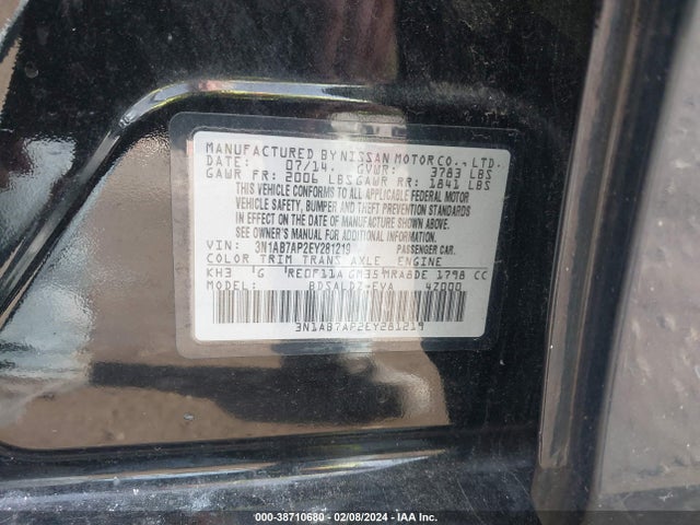 Nissan SENTRA SV 2014 3N1AB7AP2EY281219 Image 9