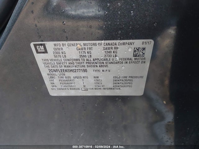 Chevrolet EQUINOX LS 2017 2GNFLEEK6H6277190 Image 9