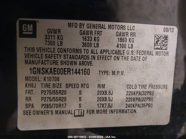 Chevrolet Tahoe Ls 2014 1GNSKAE00ER144160 Image 9