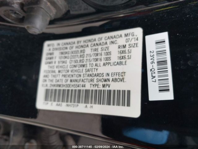 2HKRM3H30EH554144 Honda CR-V LX