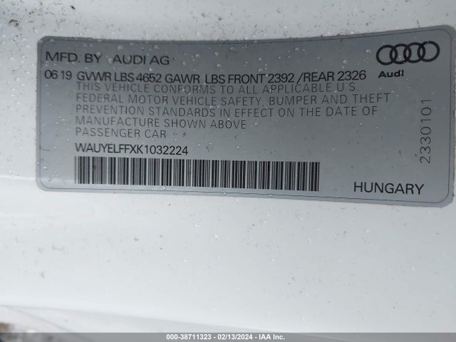 Audi A3 45 Premium 2019 WAUYELFFXK1032224 Image 9