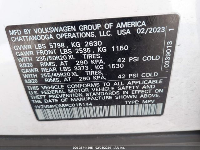 1V2VMPE88PC015144 Volkswagen Id.4 Pro/pro S