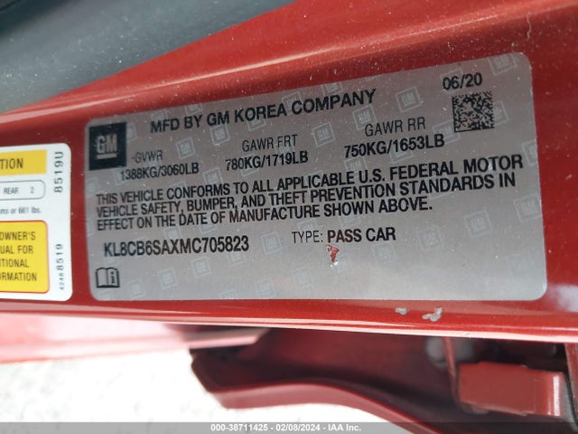 Chevrolet Spark Fwd Ls Automatic 2021 KL8CB6SAXMC705823 Image 9