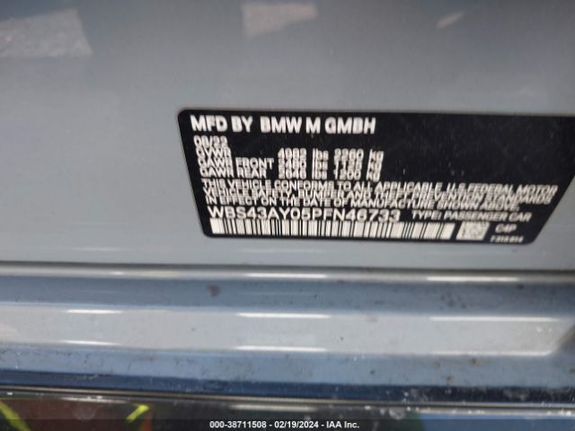 2023 BMW M3 WBS43AY05PFN46733 Photo 8