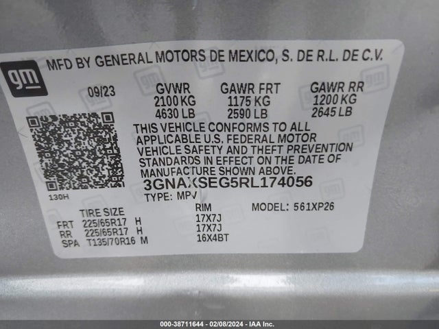 Chevrolet Equinox Awd Ls 2024 3GNAXSEG5RL174056 Image 9