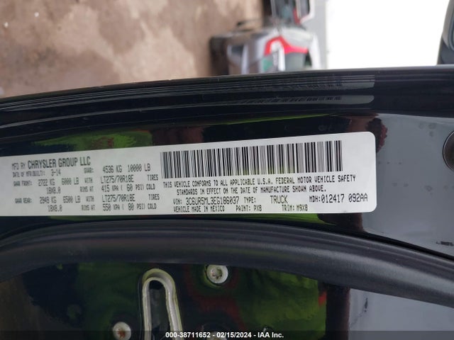 RAM 2500 Big Horn 2014 3C6UR5ML3EG186037 Image 9