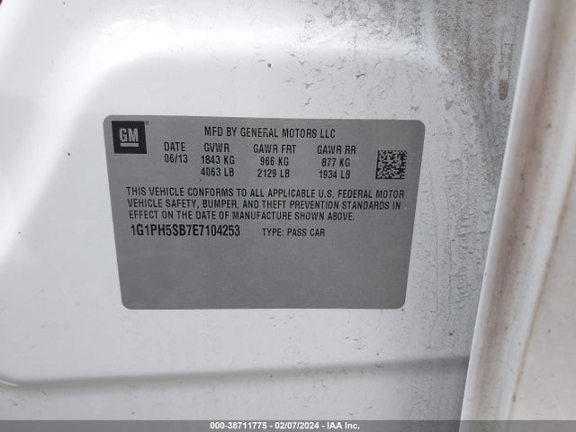 Chevrolet Cruze Eco Auto 2014 1G1PH5SB7E7104253 Image 9