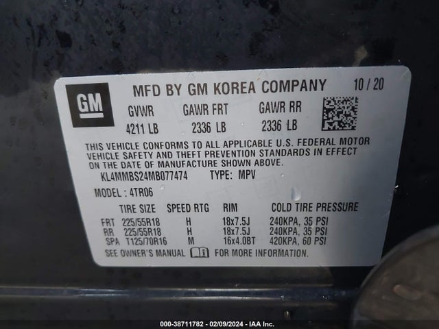 KL4MMBS24MB077474 Buick Encore Gx Fwd Preferred