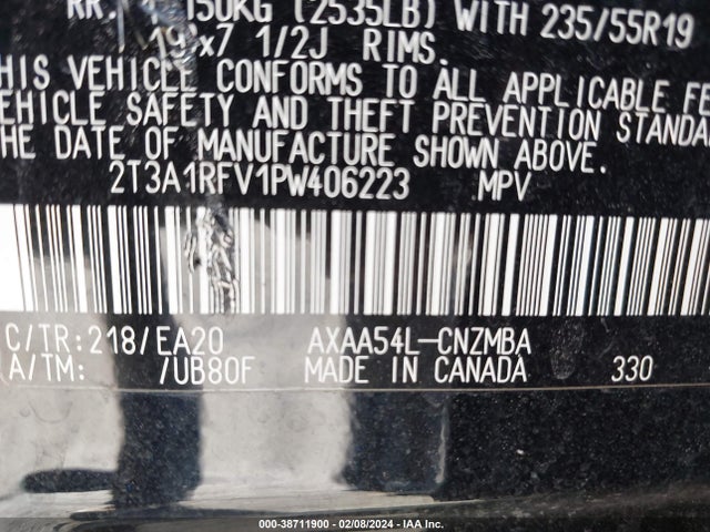 Toyota Rav4 Xle Premium 2023 2T3A1RFV1PW406223 Image 9