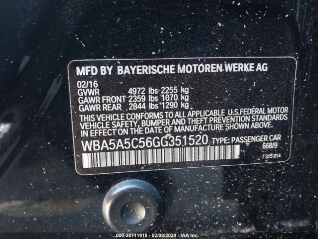 WBA5A5C56GG351520 BMW 528I