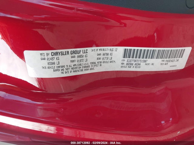 2013 FIAT 500 3C3CFFBR7DT515987 Photo 8