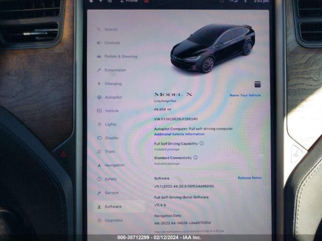 5YJXCDE28LF286340 Tesla Model X Long Range Dual Motor All-wheel Drive/long Range Plus Dual Motor All-wheel Drive