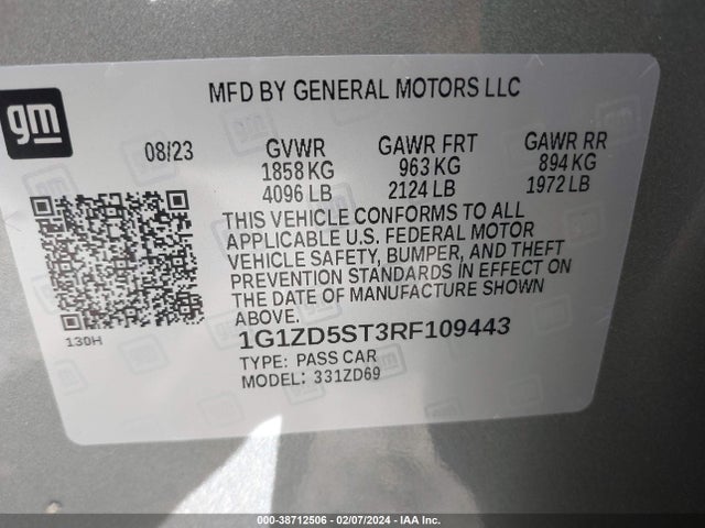 Chevrolet lfv 2024 1G1ZD5ST3RF109443 Image 26