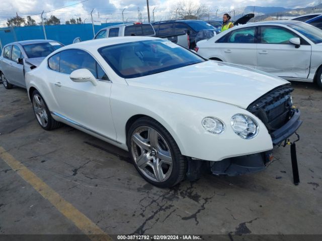 2012 Bentley Continental Gt მანქანა იყიდება აუქციონზე, vin: SCBFR7ZA2CC072232, აუქციონის ნომერი: 38712792