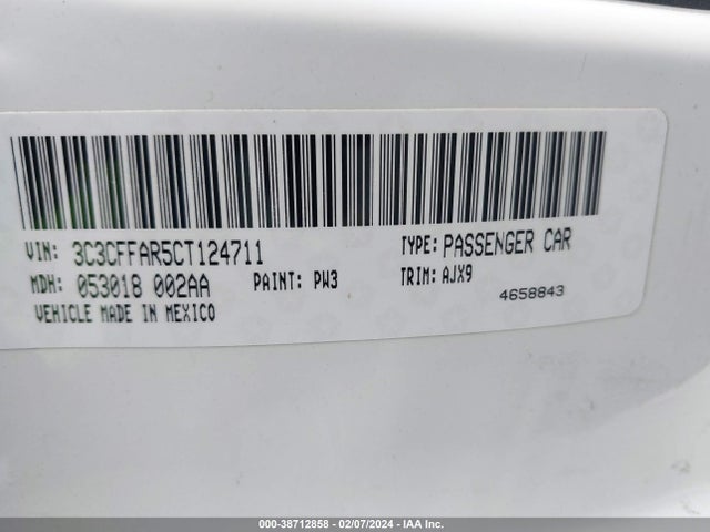 2012 FIAT 500 3C3CFFAR5CT124711 Photo 8