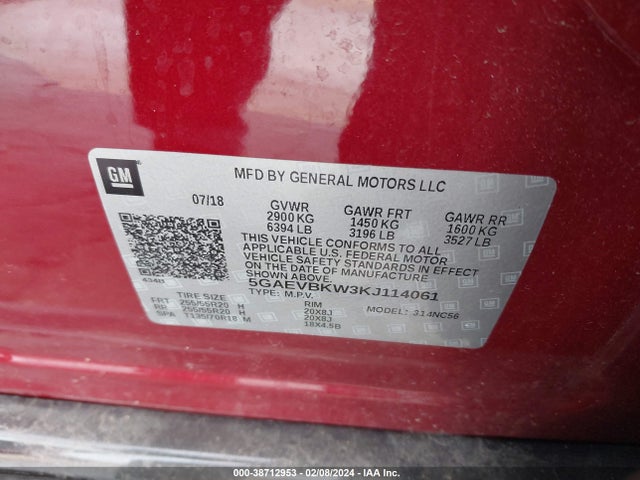 Buick Enclave Awd Premium 2019 5GAEVBKW3KJ114061 Image 9