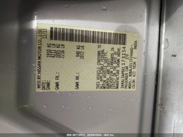 Nissan Altima 2.5 Sl 2014 1N4AL3AP6EC173154 Image 9