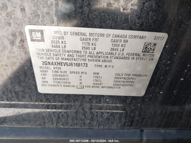 Chevrolet EQUINOX LS 2018 2GNAXHEV9J6168173 Image 9