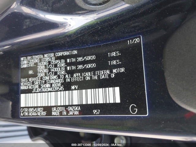 Lexus Lx 570 Three-row 2021 JTJDY7AX0M4339545 Image 9