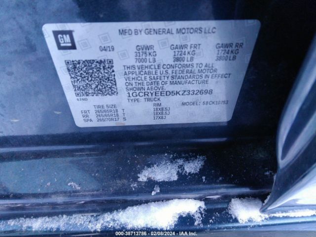 1GCRYEED5KZ332698 Chevrolet Silverado 1500 Rst