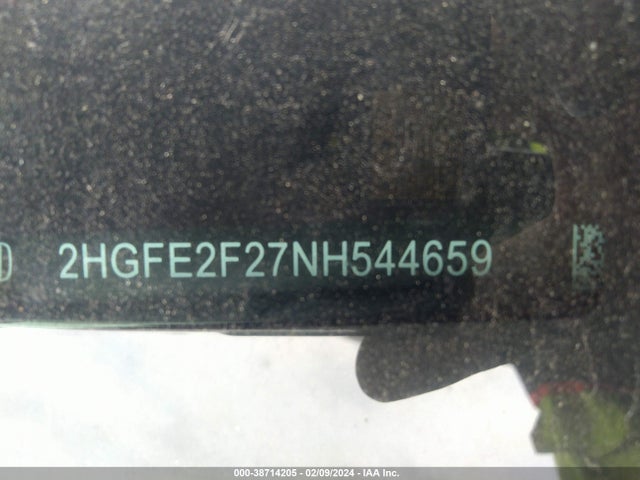 Honda Civic Lx 2022 2HGFE2F27NH544659 Image 9