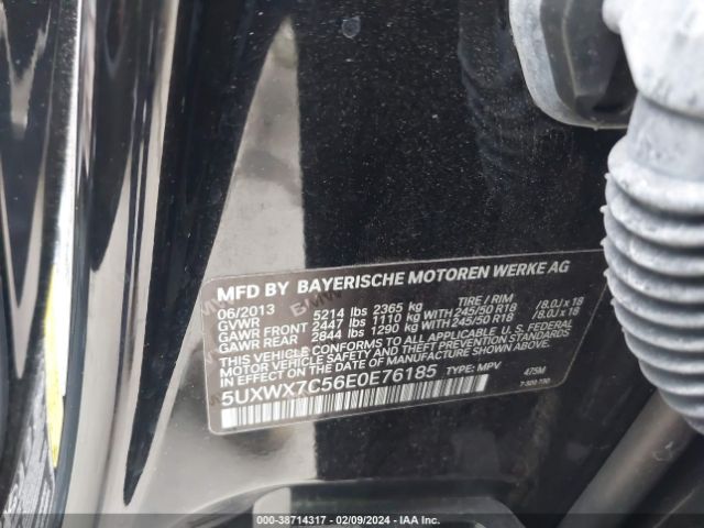 5UXWX7C56E0E76185 BMW X3 Xdrive35i