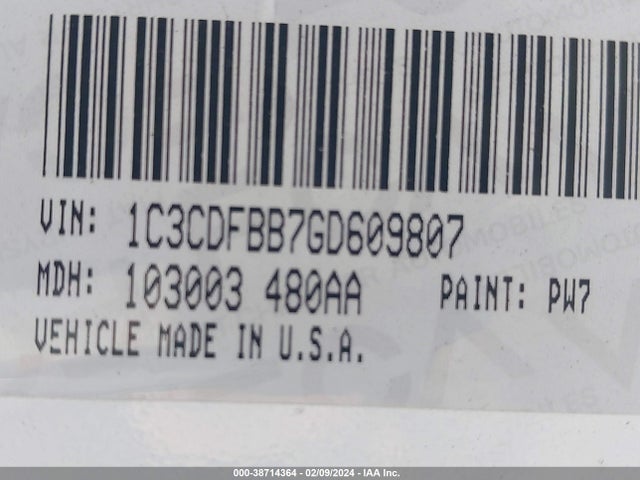 Dodge DART SXT 2016 1C3CDFBB7GD609807 Image 9