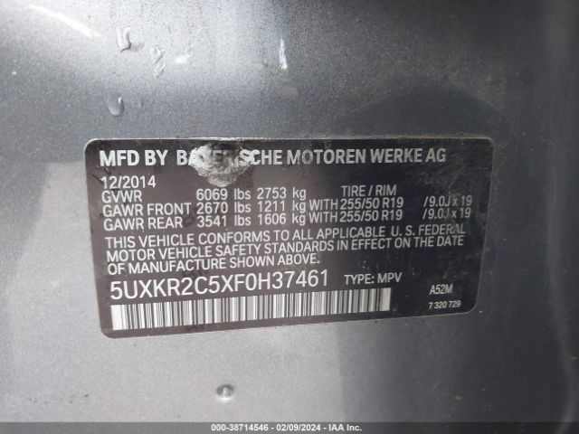 5UXKR2C5XF0H37461 BMW X5 Sdrive35i