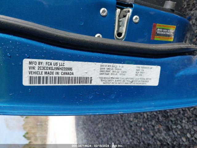 2C3CDXGJ9NH220995 Dodge Charger Scat Pack