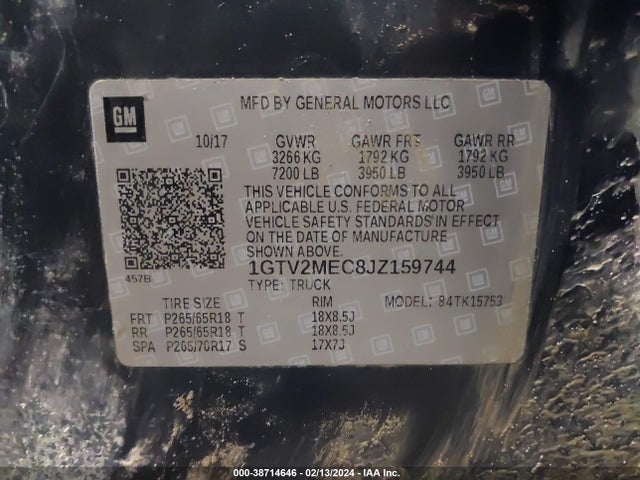GMC Sierra 1500 Sle 2018 1GTV2MEC8JZ159744 Image 9