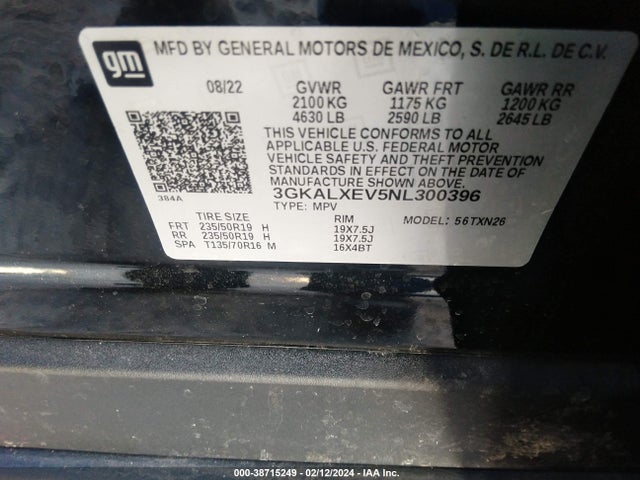GMC Terrain Awd Denali 2022 3GKALXEV5NL300396 Image 9
