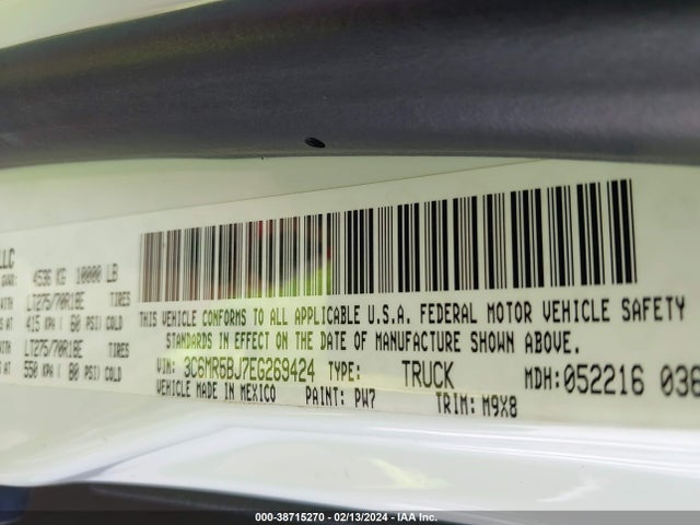RAM 2500 Slt 2014 3C6MR5BJ7EG269424 Image 9