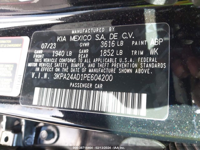 KIA RIO S 2023 3KPA24AD1PE604200 Image 9