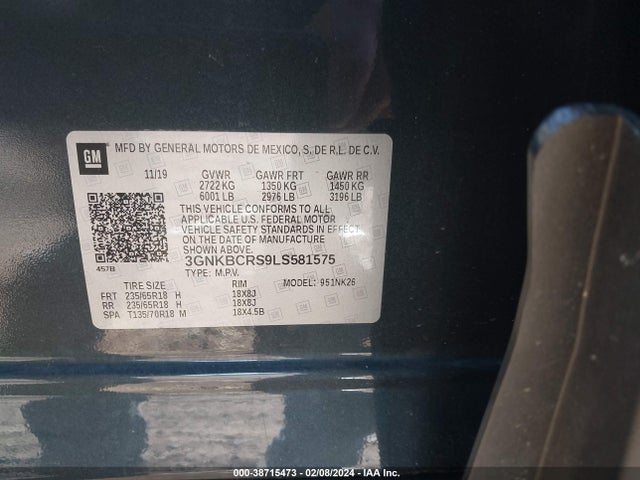 Chevrolet Blazer Fwd 2lt 2020 3GNKBCRS9LS581575 Image 9