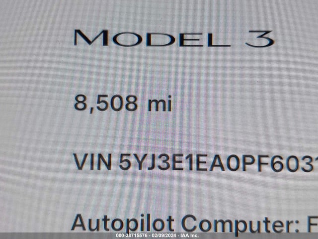 Tesla Model 3 Rear-wheel Drive 2023 5YJ3E1EA0PF603127 Image 15