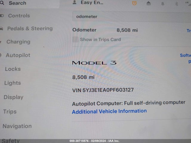 Tesla Model 3 Rear-wheel Drive 2023 5YJ3E1EA0PF603127 Image 7