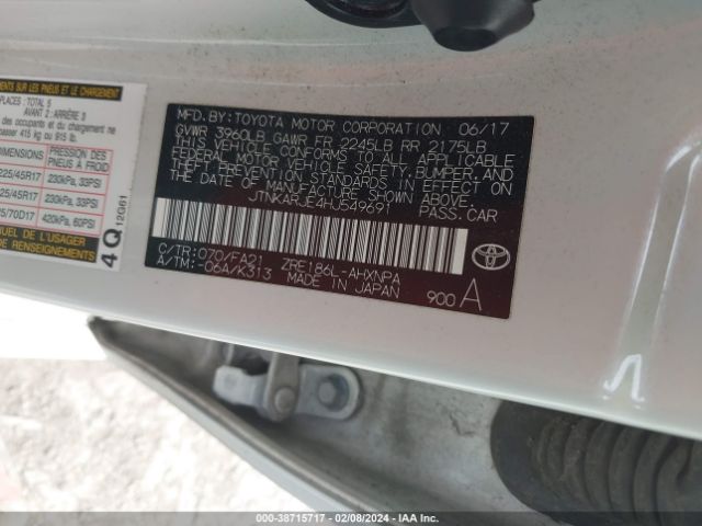 Toyota COROLLA IM 2017 JTNKARJE4HJ549691 Image 9